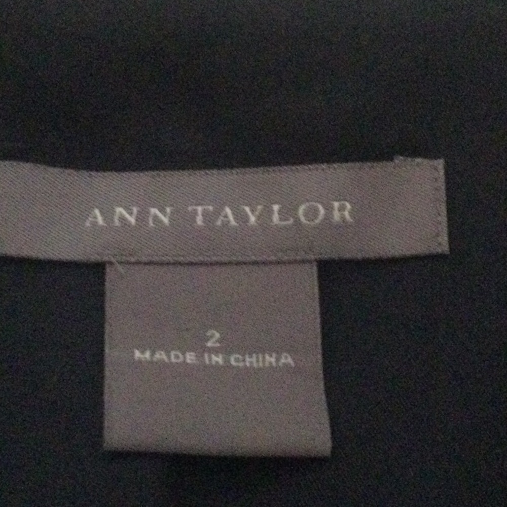 Ann Taylor Navy Blue/Gray/Silver Jacquard Print Skirt - Picture 3 of 8